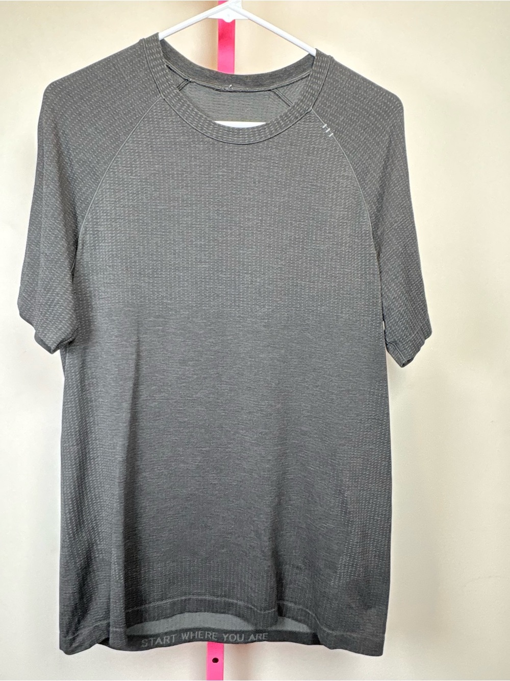 lululemon athletica Men's (Black) Charcoal Heather Short Sleeve Crew Tee